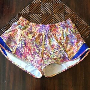 Lululemon Athletica Red and Yellow Athletic Shorts